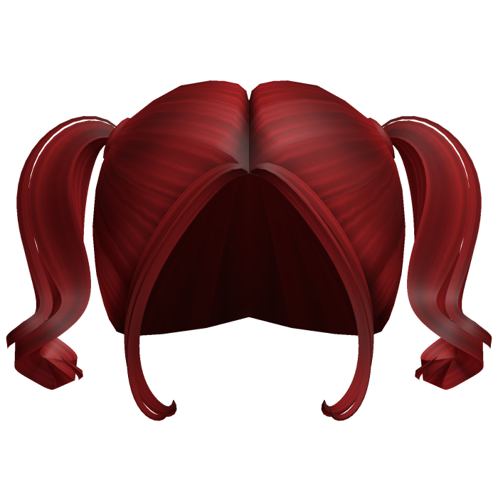 -',ৎ Curly Summer Preppy Pigtails in Red