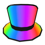 Cartoony Rainbow Top Hat