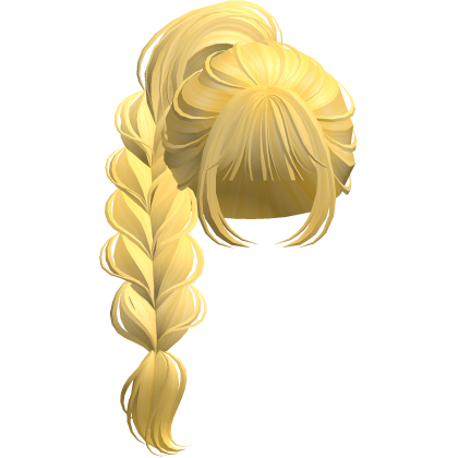 Braided Anime Princess Ponytail Yellow
