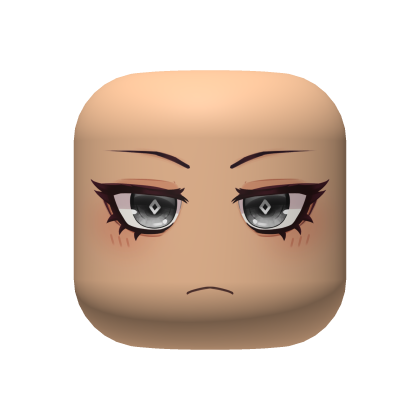 Silver Stern Anime Face (light skintone)