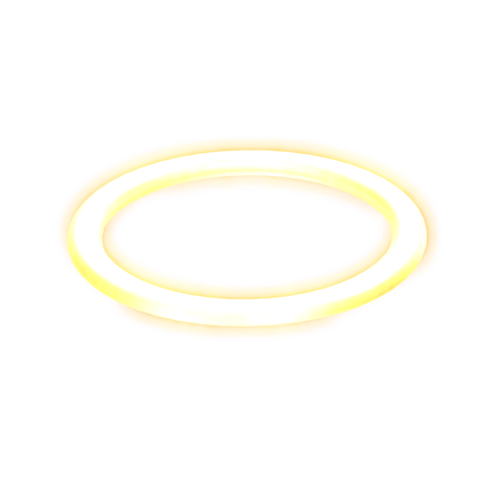[Emissive] Gold Glowing Neon Halo