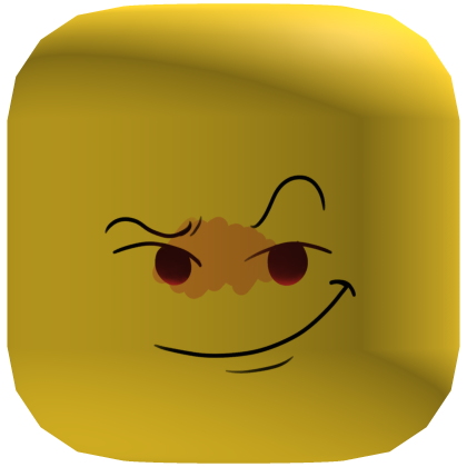 ♡ silly smug doodle smile yellow mask ♡ Roblox item