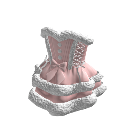 Ruffled Winter Dress Pink