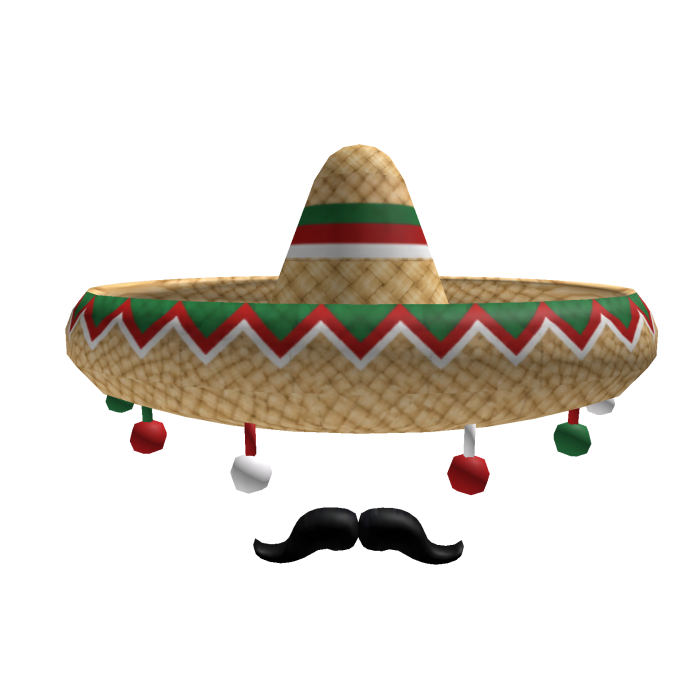 Traditional Mexican Hat w/Mustache