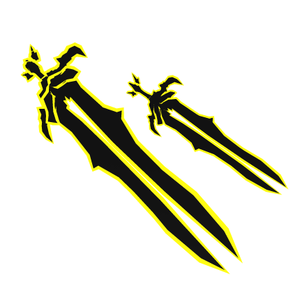 Yellow Double Cartoony Sword Roblox item
