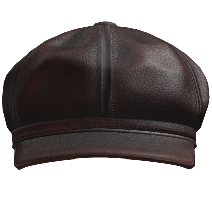 Red Leather Emo Beret Cap