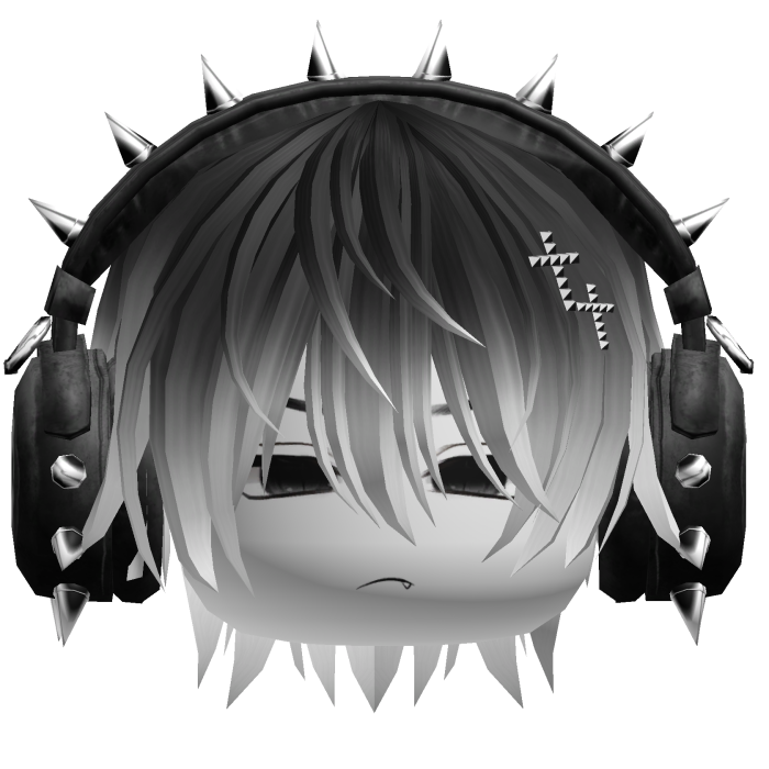 Boy Hair W/ Punk Headphones Black&White