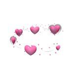Swirling Heart Halo - Hot Pink