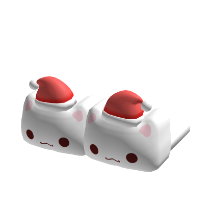 silly christmas cat plush slippers thumbnail