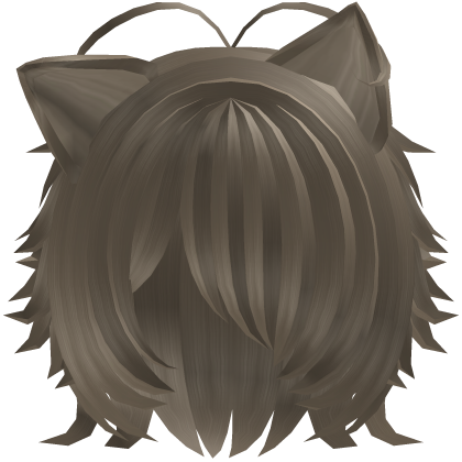 blue cat ears short messy hair