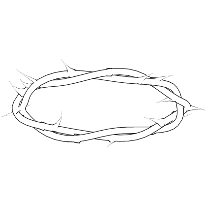 Glowing Thorn Halo White Black Roblox item
