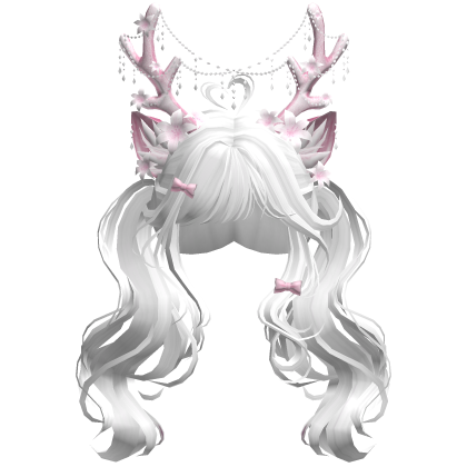 Ethereal Christmas Fairy Fawn Pigtails w/ Antlers