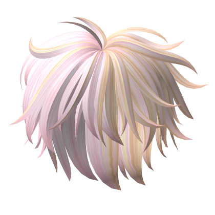 Y2K Fluffy Messy Boy Hair in Pink/Blonde Roblox item