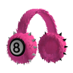 Pink 8 Ball Earmuffs
