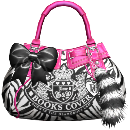2000s Juicy Gyaru Mcbling Bag Zebra Print Pink 