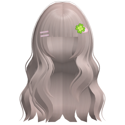🍀꒰ cute lucky clover hime hair in milk brown Roblox item