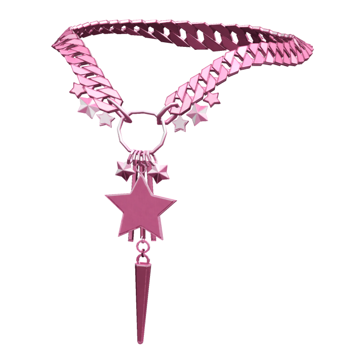 [NEW 🚨] Pink Y2K Star Chained Necklace (1.0)