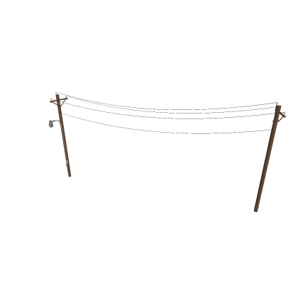 Realistic electricity poles with a street light