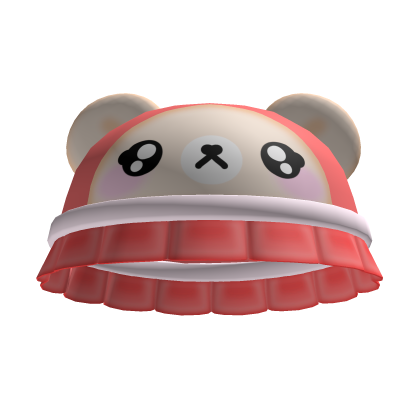 cute red and pink korilakkuma hat Roblox item