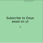 Subscribe to my channel on yt