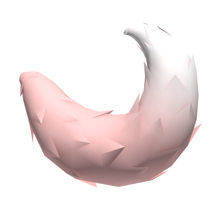 Fluffy Pastel Pink Fox Tail