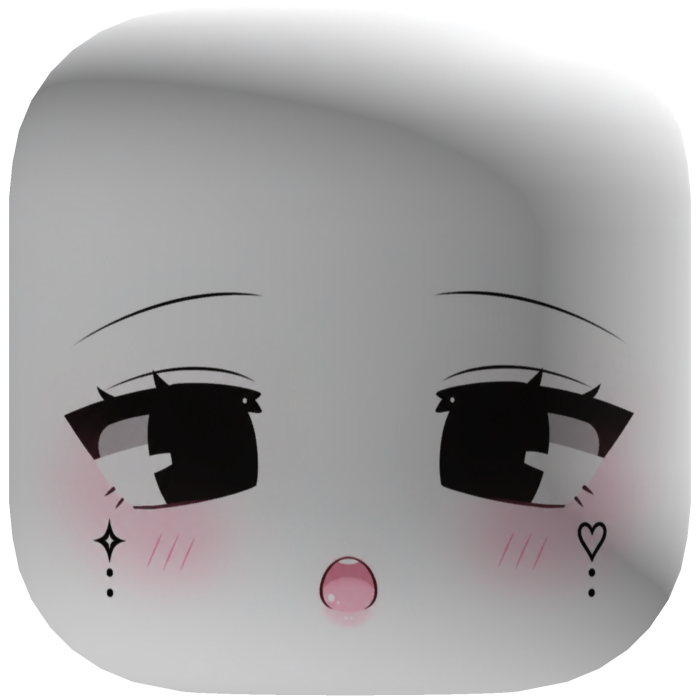 Chibi Cute Kawaii Doll Face - White