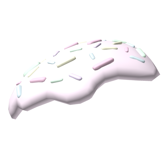 𖹭 cute pastel pink icing on head !