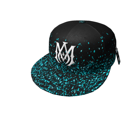 GORRA AMIRI DETALLES DE SALPICADURA AZUL