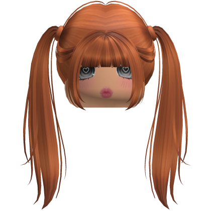 Ginger Long Pigtails w/ Bangs Roblox item
