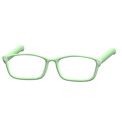 cutecore moe low heart oversized glasses green