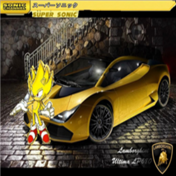 super sonic and his car Roblox decal