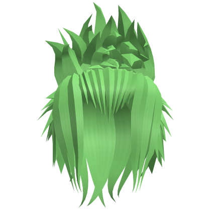 Messy Spiky Anime Updo Hair (Green)
