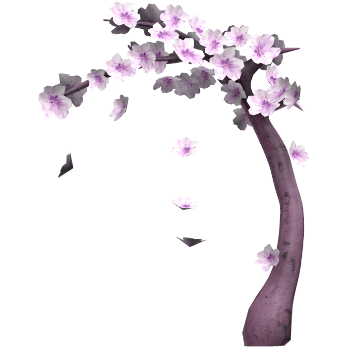 Pink Overhanging Blossom Tree