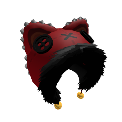 [Y2K] Red Creepy Kitty Hood