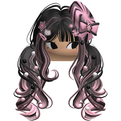 ♡ Christmas Peppermint Pigtails (Pink & Black)