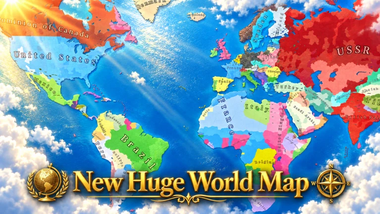 🌍 New Huge World Map 🗺️