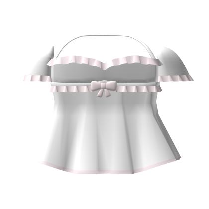 Kawaii White Pink Sleeveless Bow Dress