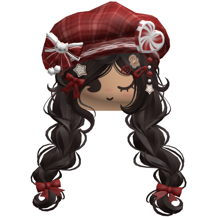 ♡ Christmas Preppy Holiday Braids (Dark Brown)