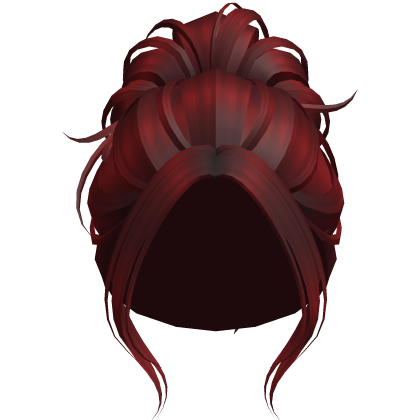 Sleek Messy Hair Updo Bun (Burgundy)