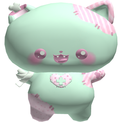 ♡ minty zombie kitty nurse plush Roblox item