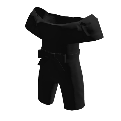 Off Shoulder Overall Shorts - Black thumbnail