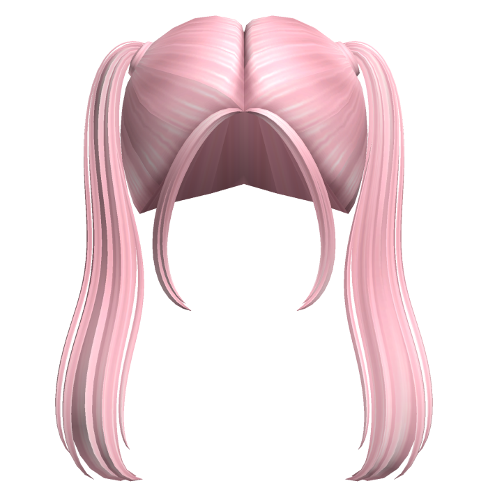 -',ৎ High Wavy Preppy Pigtails in Pink