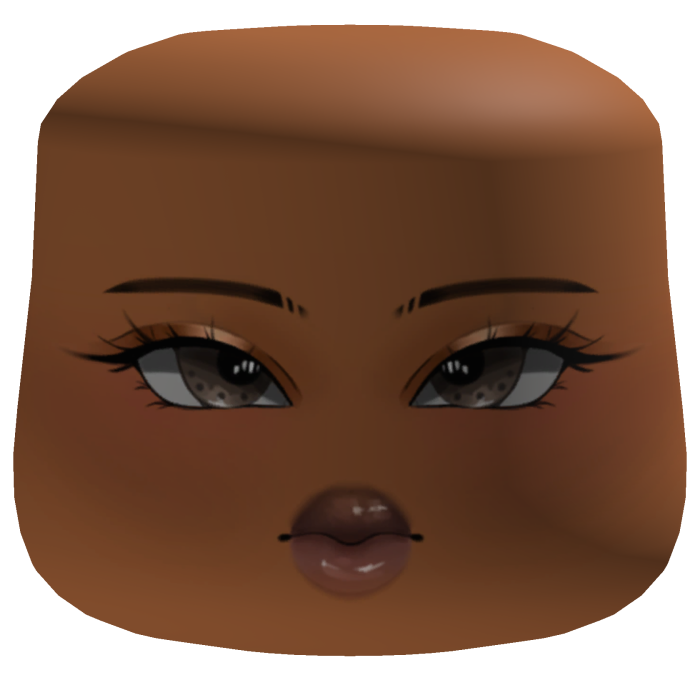Baddie Makeup Cheeks Face W/ Cute Brown Eyes