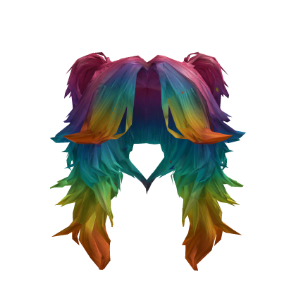Rainbow Messy Spiky Liberty Spikes RCK Scene Hair
