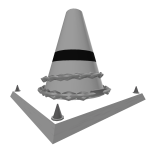 White Punk rock Cone