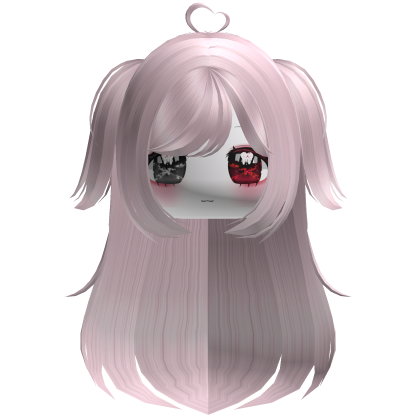 Halloween Moe Messy Goth Hair Pigtails Pink Roblox item