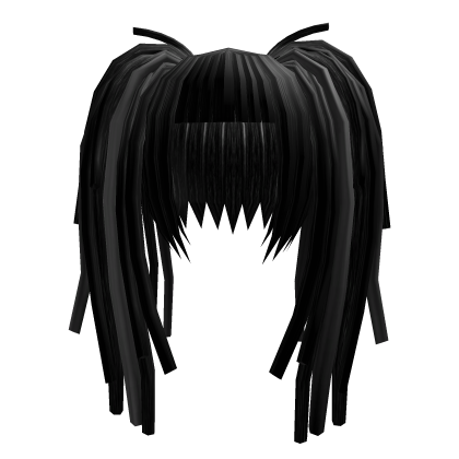 Long Cyber Goth Ponytail locs black Roblox item