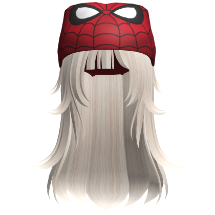 Spider Man Beanie White Girly Hair