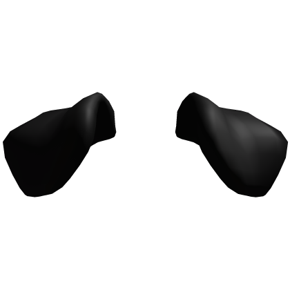 ♡ black puppy ears Roblox item