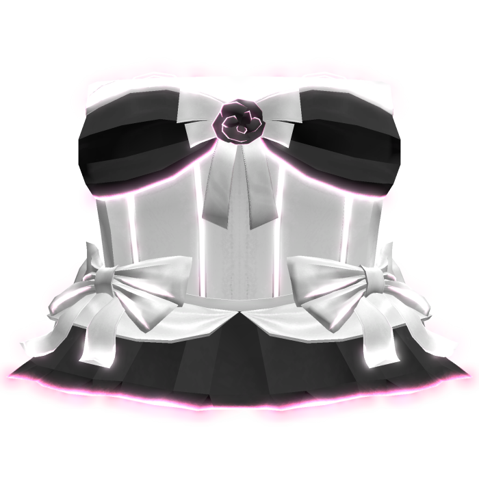🎀Glow Coquette Bow Corset Dress White Black Pink